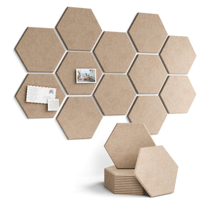 Blue Hexagon Felt Pin Board Tiles, 12 Pack