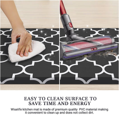 Blue Cushioned Anti-Fatigue Kitchen Mat