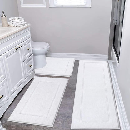Shaggy Microfiber Bath Rug Set, 3 Piece