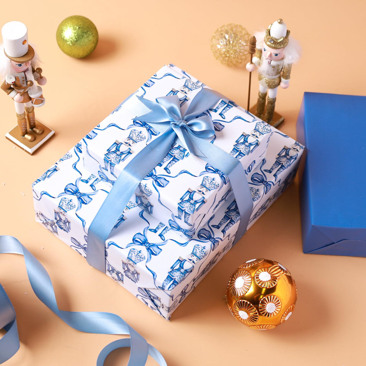 Nutcracker Reversible Christmas Wrapping Paper, 33 Ft