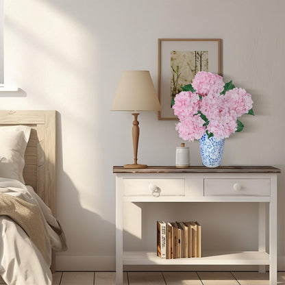 Blue Hydrangea Faux Flowers, 6 Stems
