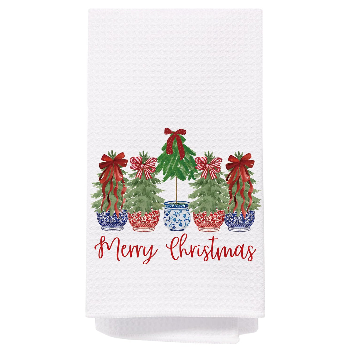 Chinoiserie Christmas Kitchen Hand Towels, 16x24 Inch