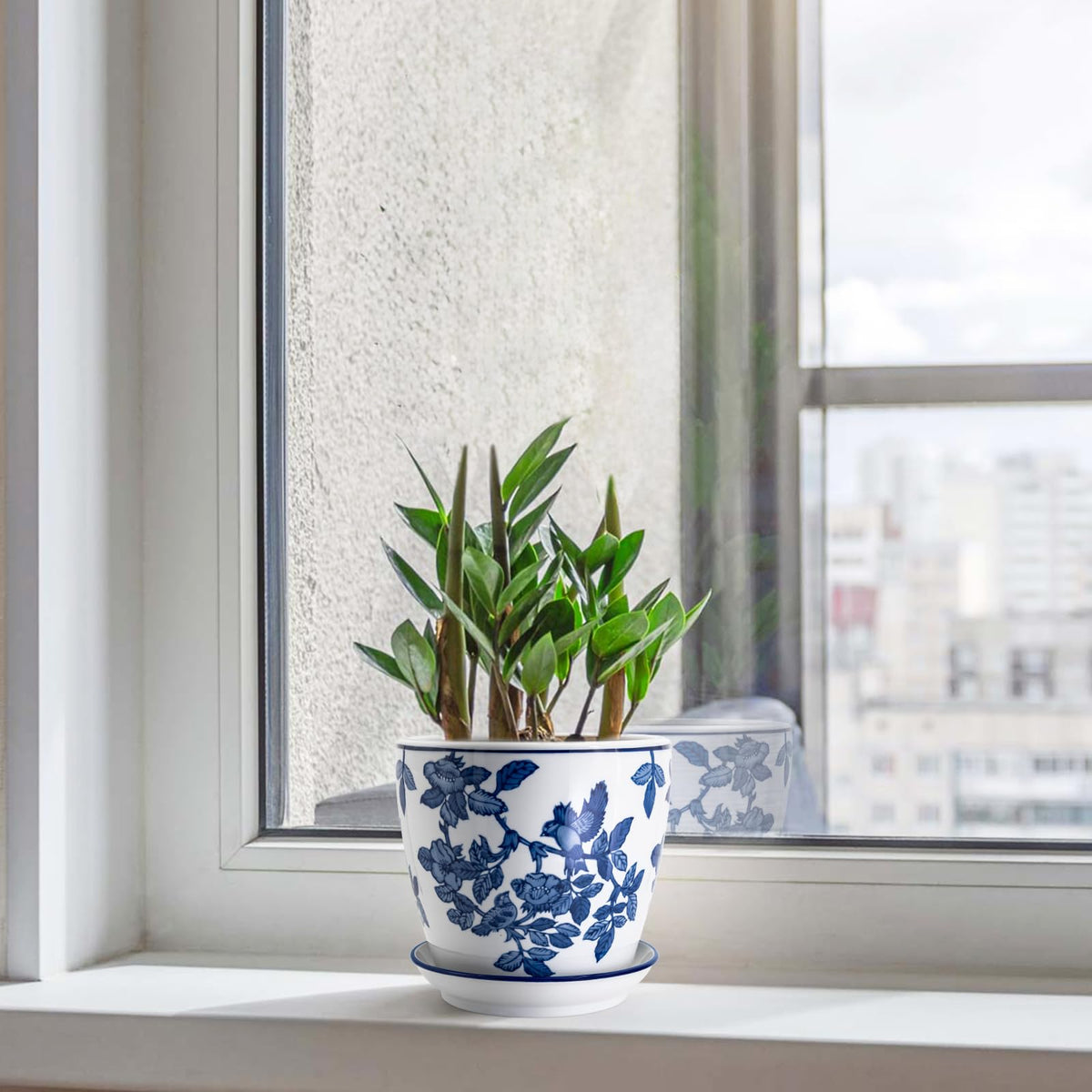 HakkaGirl Blue and White Chinoiserie Planters
