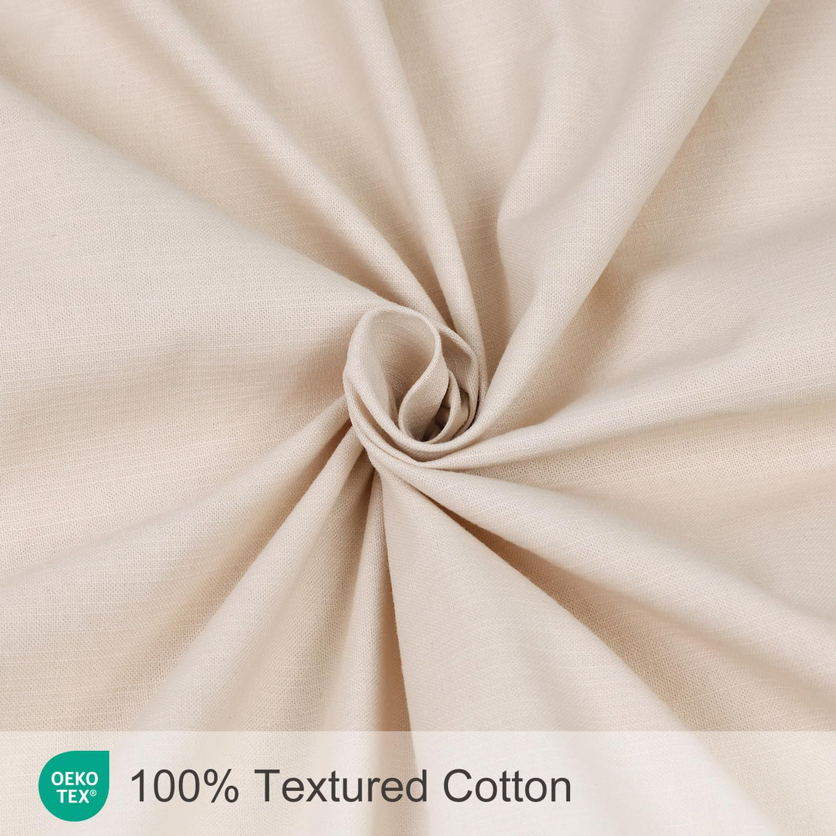 Scalloped Cotton Shower Curtain, White and Blue