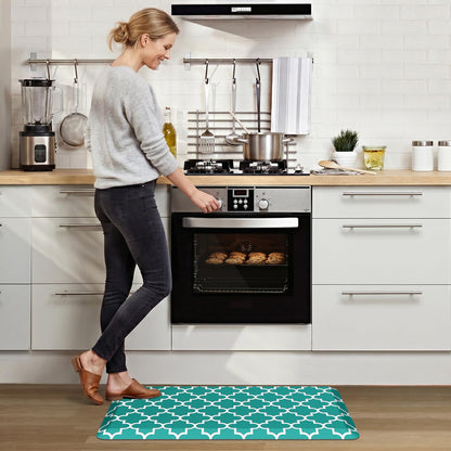 Blue Cushioned Anti-Fatigue Kitchen Mat