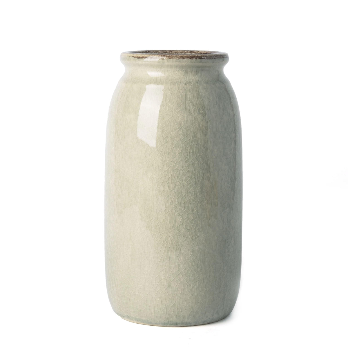 Victor & Teresa Rustic Blue and White Vase, 8"