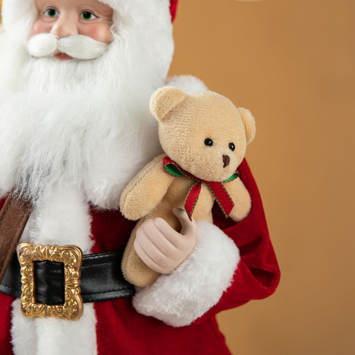 Blue Velvet Santa Figurine, 18 Inch