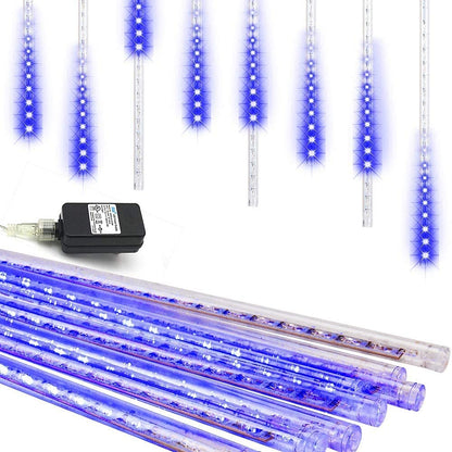 Blue Meteor Shower Christmas Lights, 8 Tubes