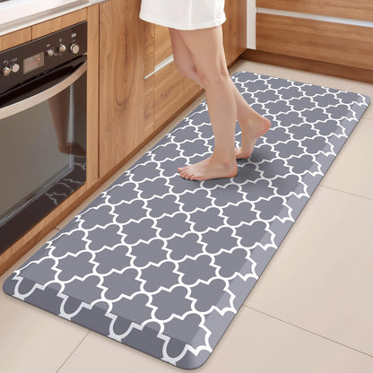 Blue Cushioned Anti-Fatigue Kitchen Mat