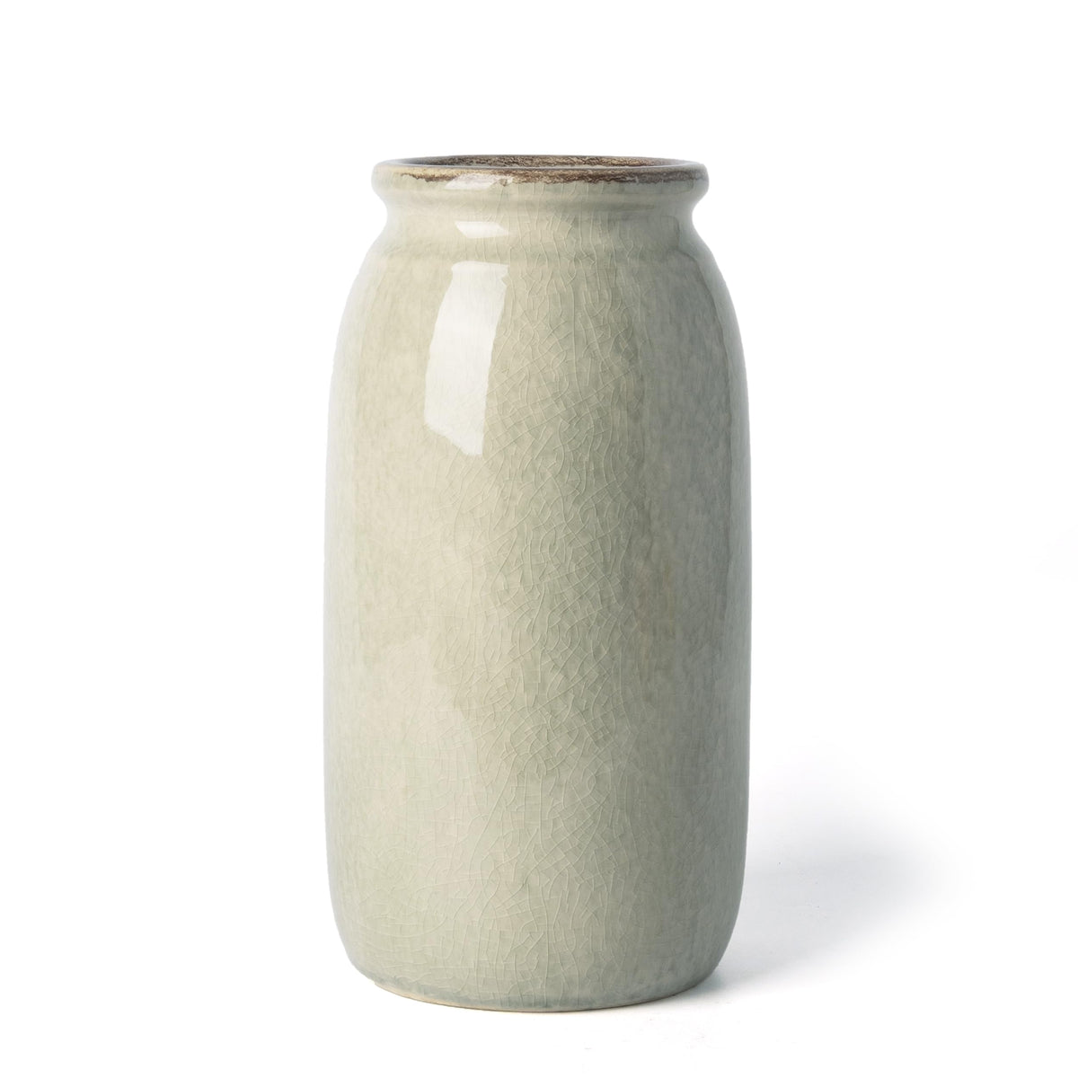 Victor & Teresa Rustic Blue and White Vase, 8"