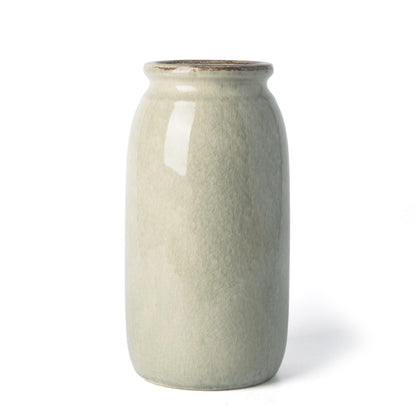 Victor & Teresa Rustic Blue and White Vase, 8"