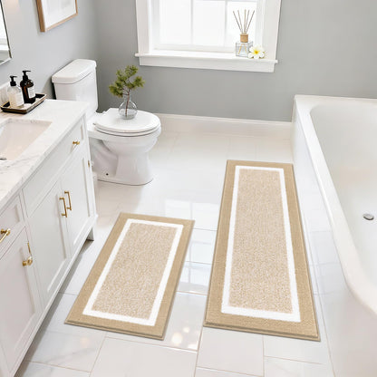 Shaggy Microfiber Bath Rug Set, 3 Piece