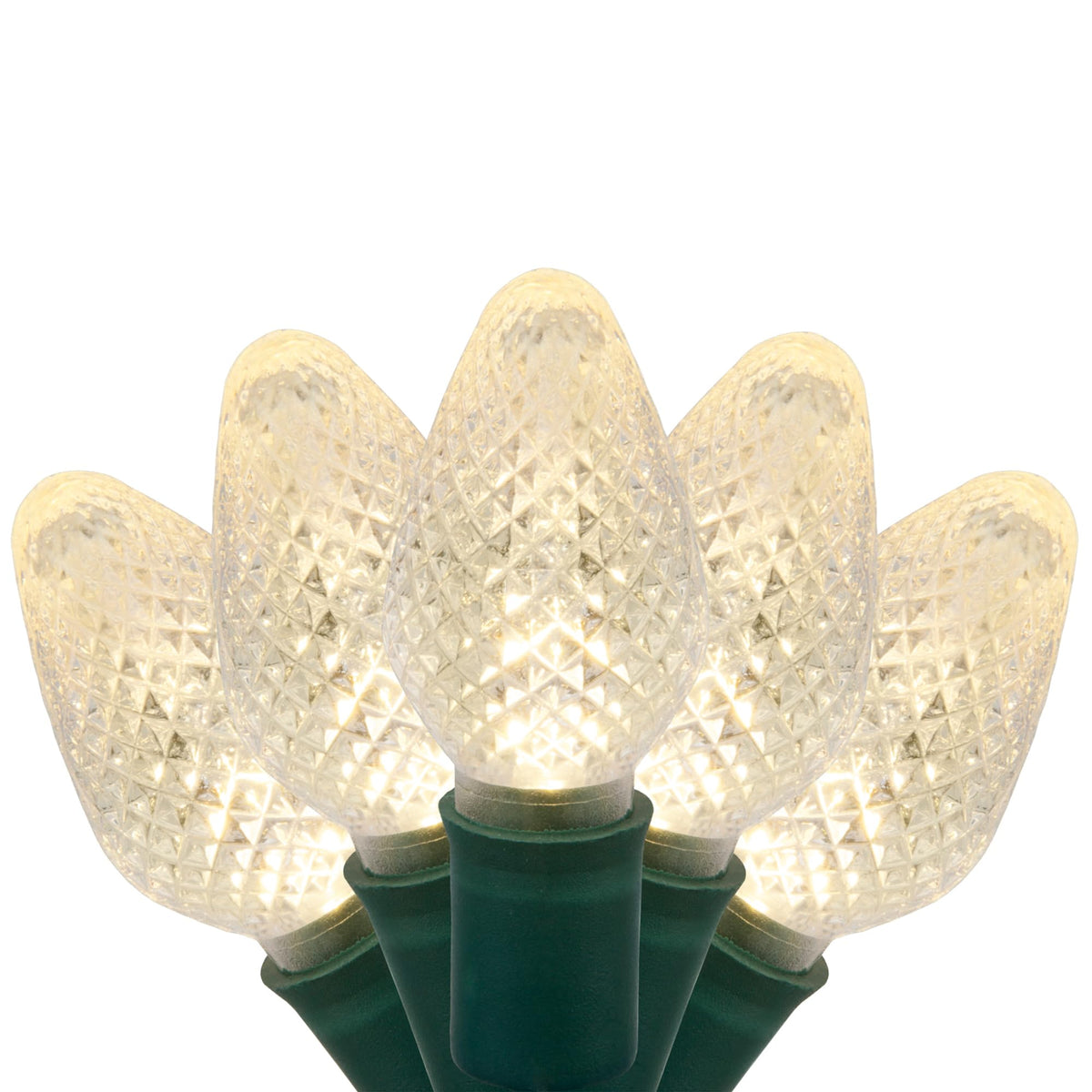 Blue C9 LED Christmas Light Set, 25 Bulbs