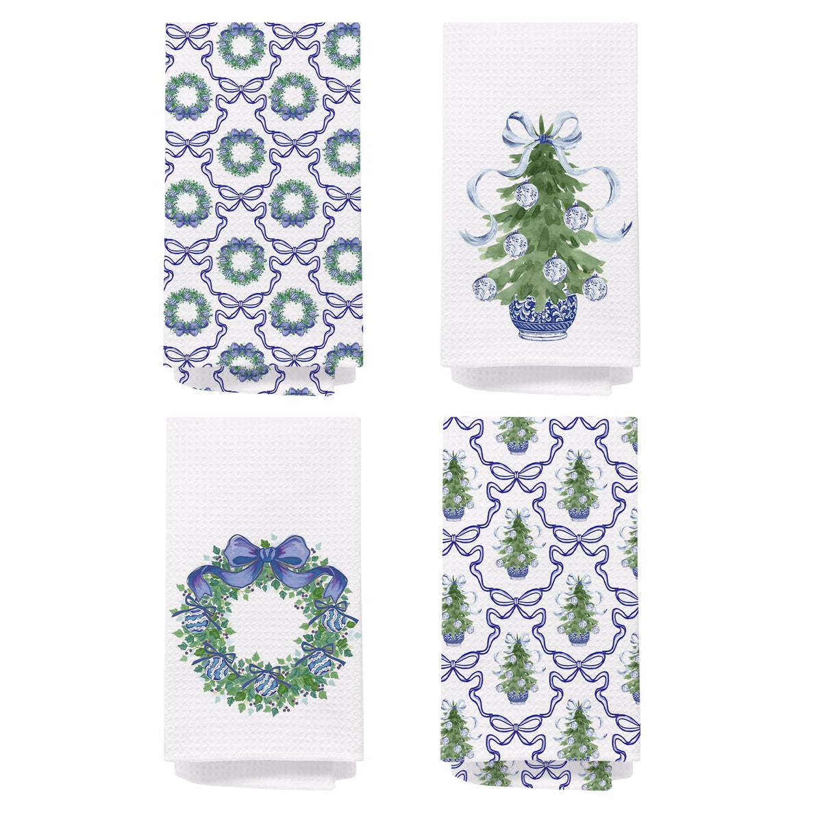 Chinoiserie Christmas Kitchen Hand Towels, 16x24 Inch