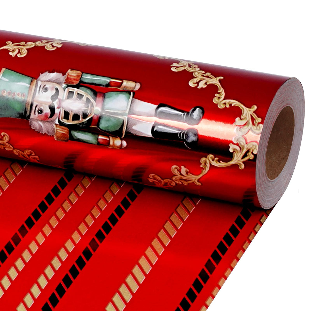 Nutcracker Reversible Christmas Wrapping Paper, 33 Ft