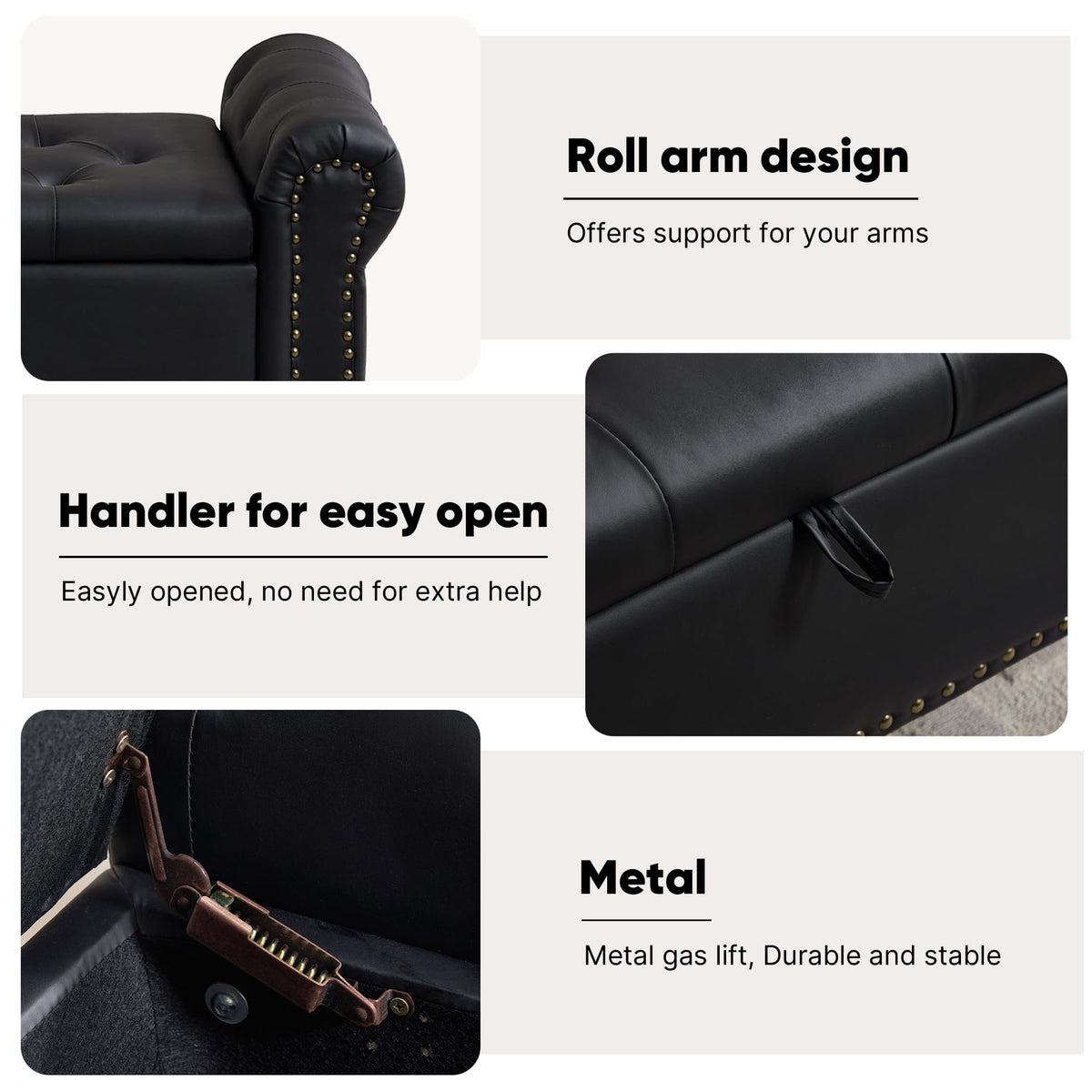 Navy Velvet Tufted Storage Bench