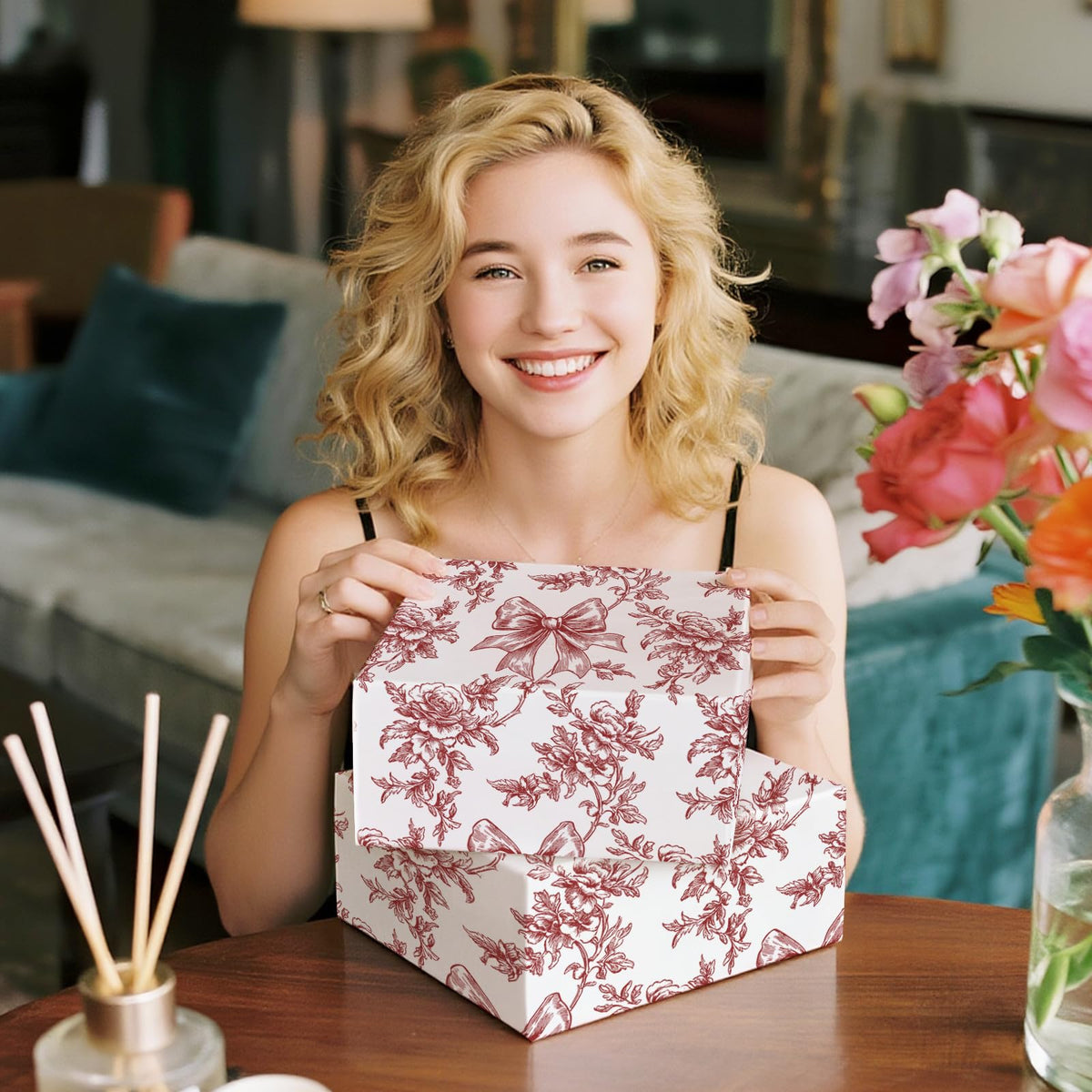 Reversible Toile Christmas Wrapping Paper