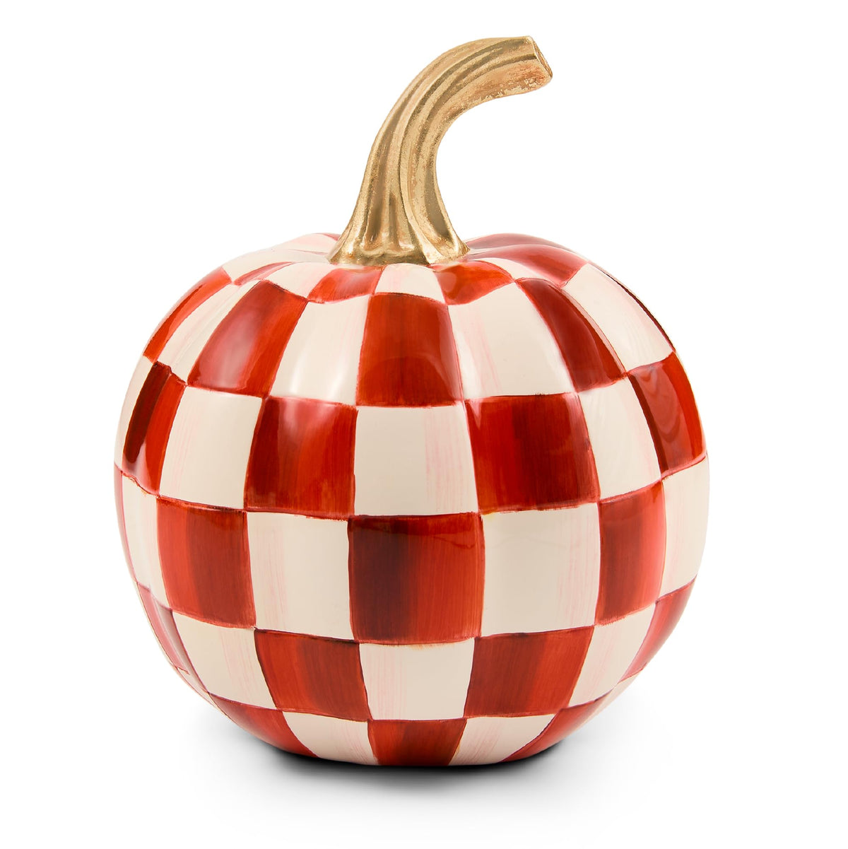 MacKenzie-Childs Resin Pumpkin, Royal Check