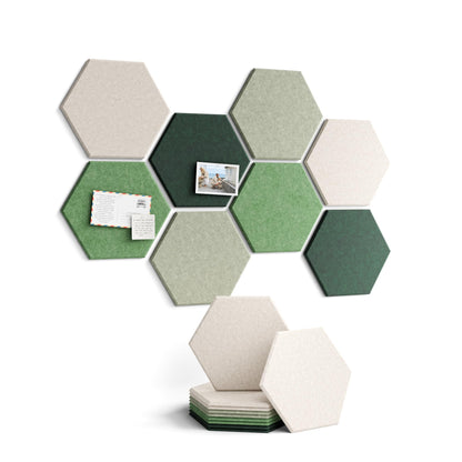 Blue Hexagon Felt Pin Board Tiles, 12 Pack