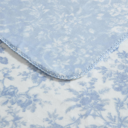 Laura Ashley Reversible Plush Throw, 50x70