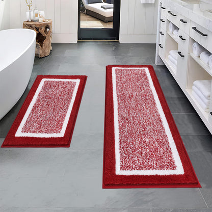 Shaggy Microfiber Bath Rug Set, 3 Piece