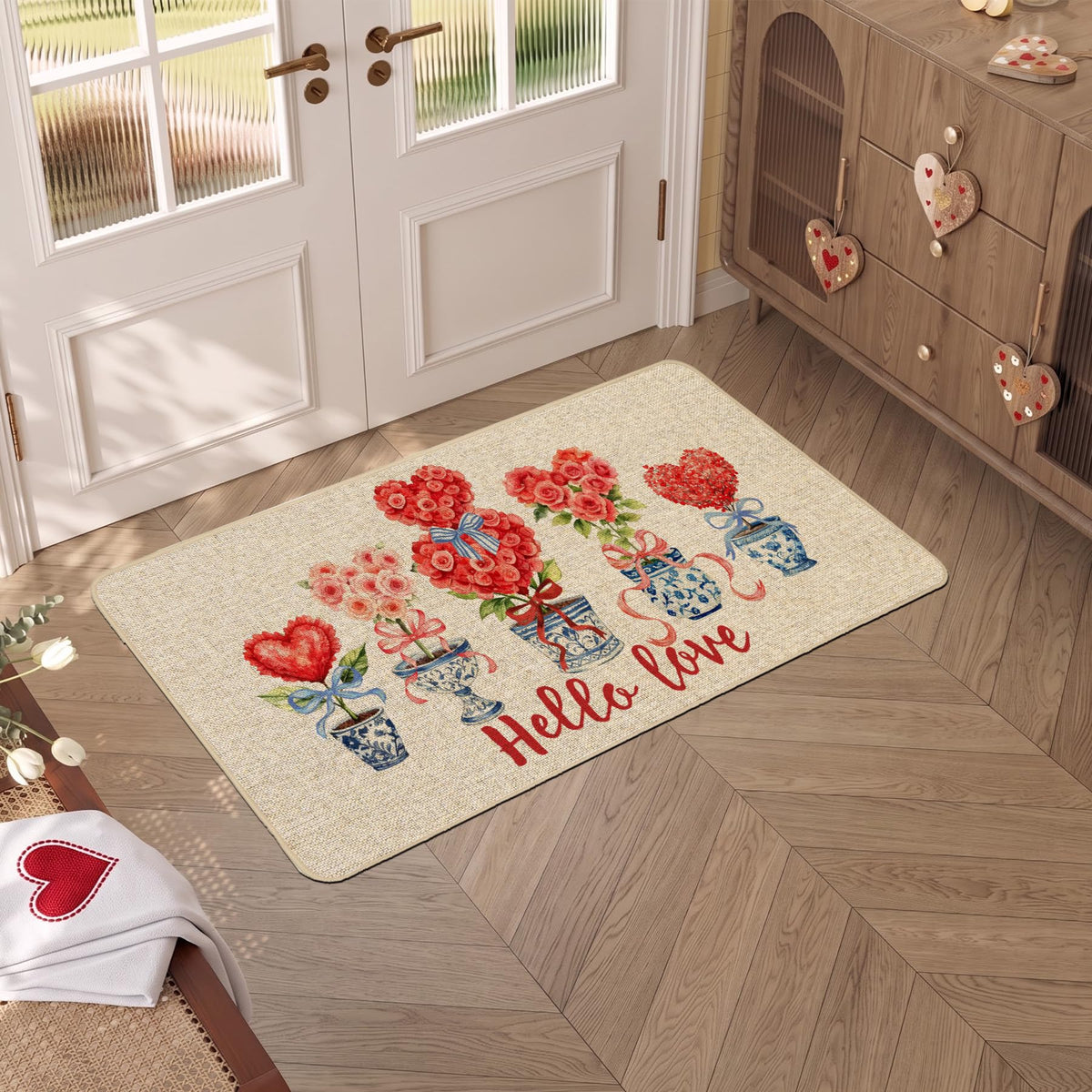 Chinoiserie Christmas Doormat, 17 x 29 Inch