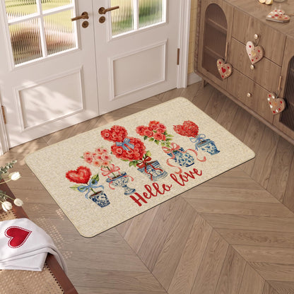 Chinoiserie Christmas Doormat, 17 x 29 Inch