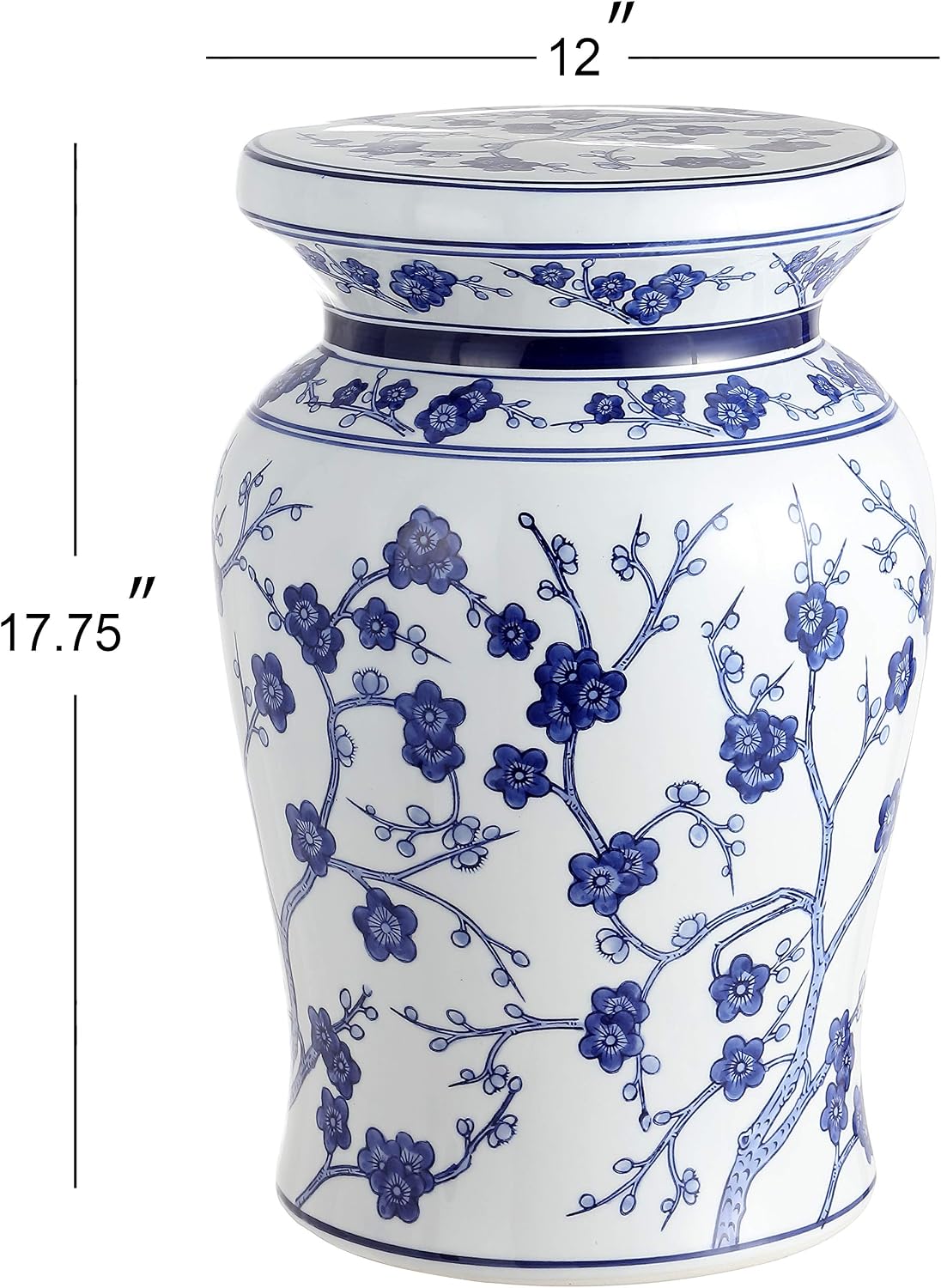 Jonathan Y Cherry Blossom Garden Stool, 18"
