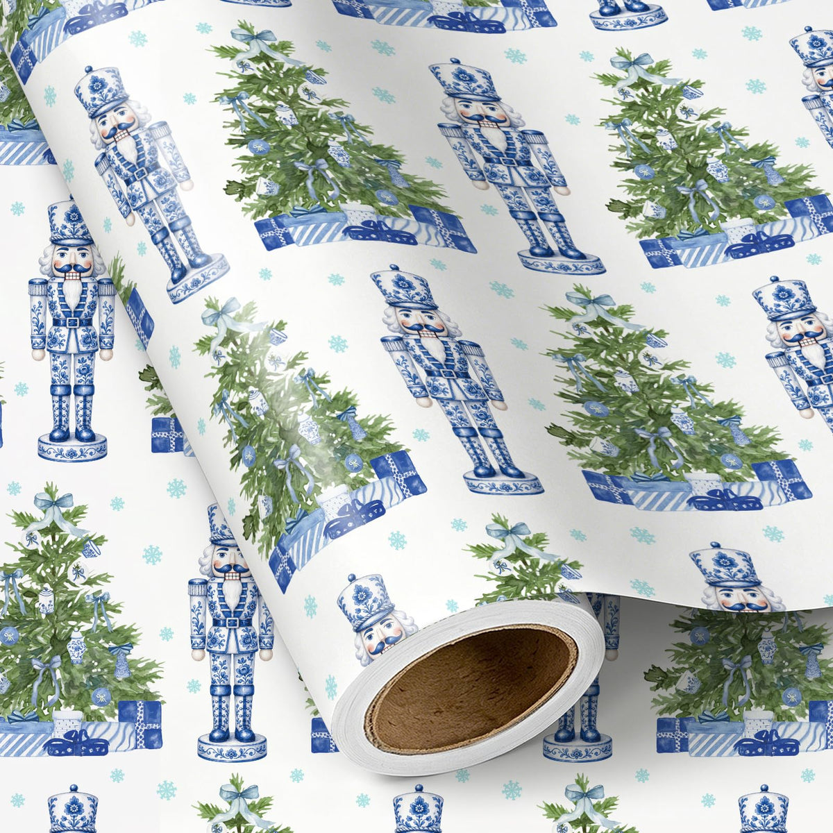 Chinoiserie Nutcracker Christmas Wrapping Paper