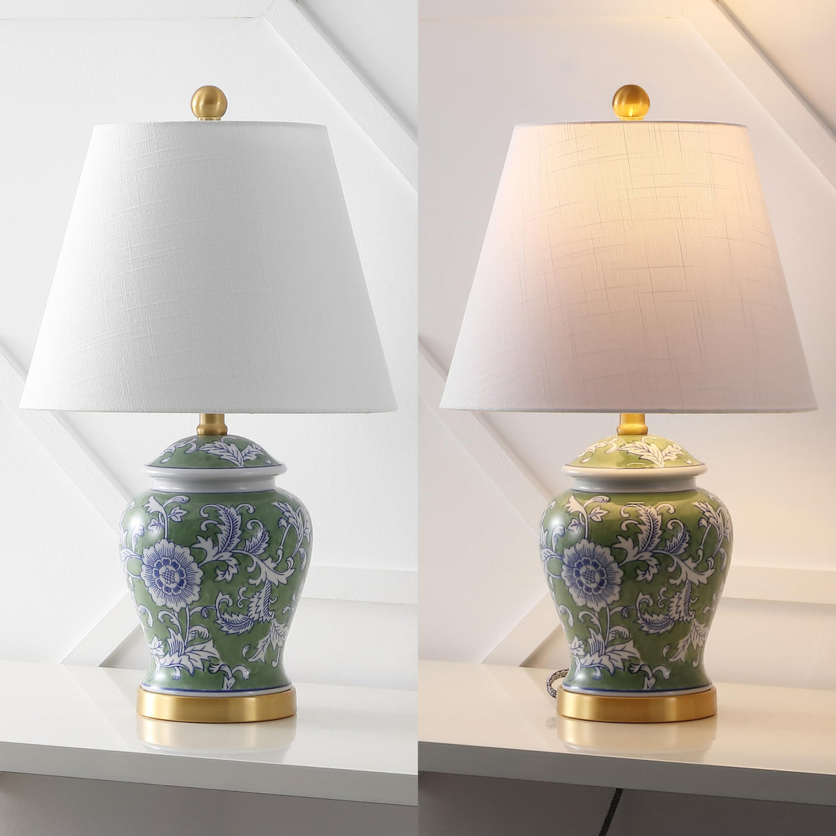 Jonathan Y Penelope Ginger Jar LED Table Lamp, 22 Inch