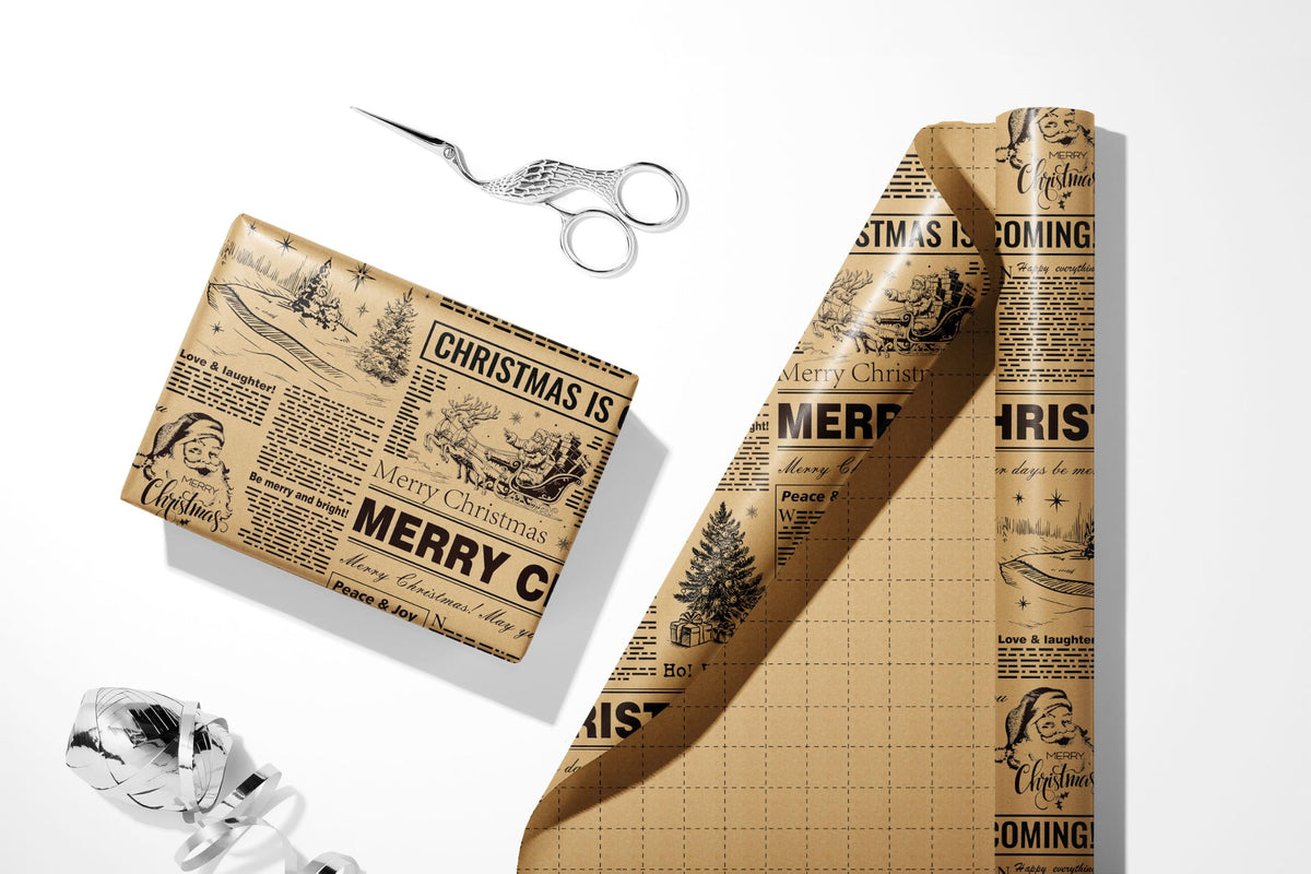 Blue Nutcracker Christmas Wrapping Paper, 32.8 Ft