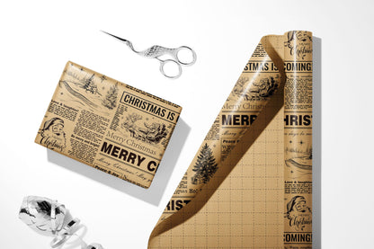 Blue Nutcracker Christmas Wrapping Paper, 32.8 Ft