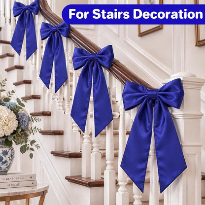 Royal Blue Satin Wreath Sash