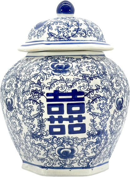 Blue and White Chinoiserie Ginger Jar, 12 or 14 Inch