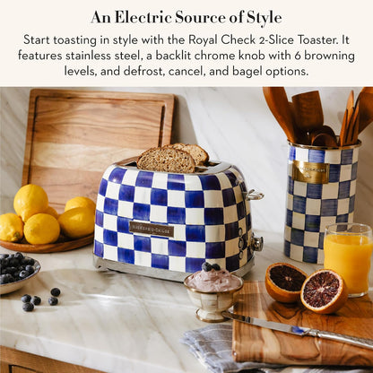 MacKenzie-Childs 2-Slice Toaster, Royal Check