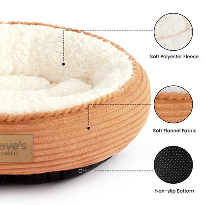 Royal Blue Round Donut Pet Bed