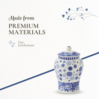 Spode Blue Italian Steccato Vase, 5.2 Inch