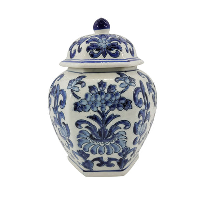 Blue and White Chinoiserie Ginger Jar, 12 or 14 Inch