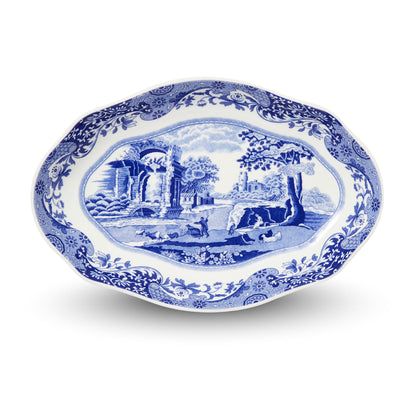 Spode Blue Italian Pickle Dishes, Set of 2