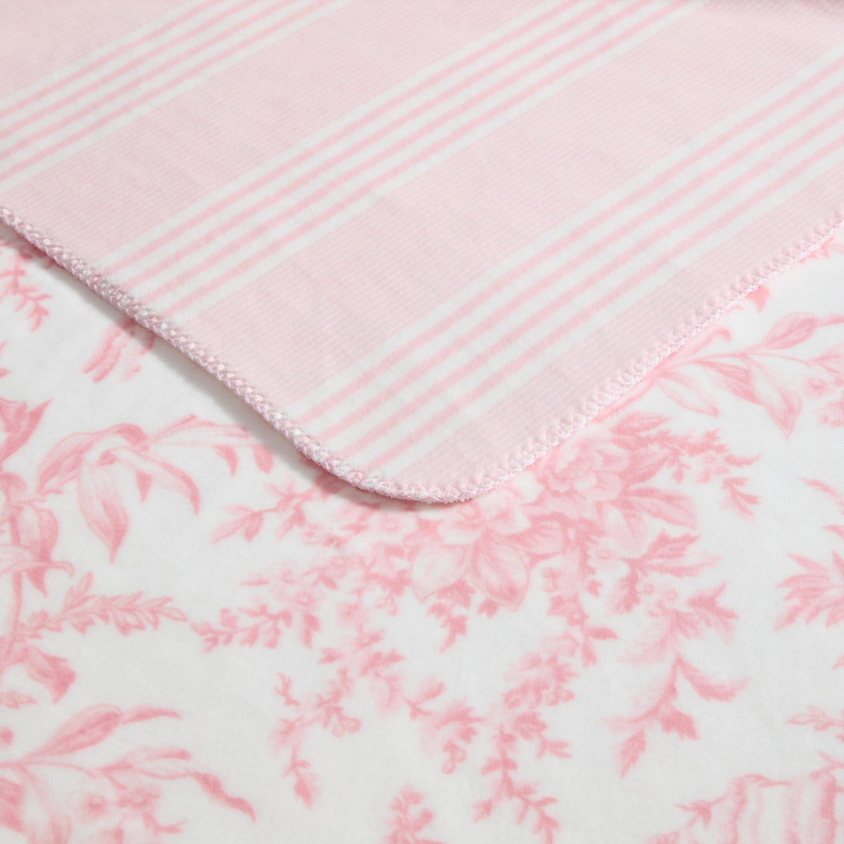 Laura Ashley Reversible Plush Throw, 50x70