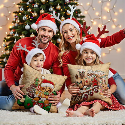 Navy Velvet Christmas Pillow Covers, Set of 4