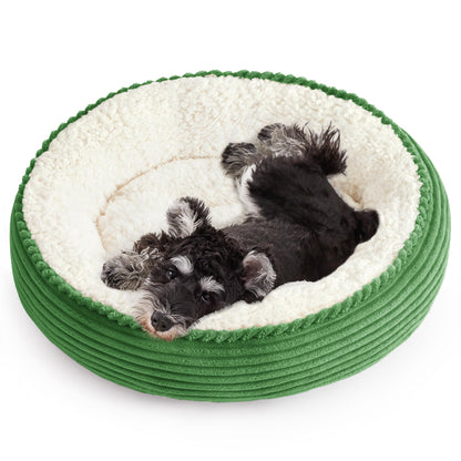 Royal Blue Round Donut Pet Bed