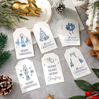 Blue Nutcracker Christmas Gift Tags, 90 Pieces