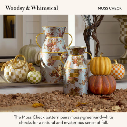 MacKenzie-Childs Resin Pumpkin, Royal Check