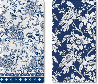 Vintage Floral Kitchen Towels, Set of 2