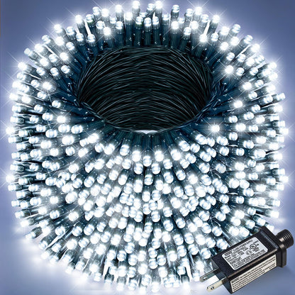 Blue and White Christmas Lights, 100 ft