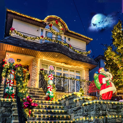 Blue and White Christmas Lights, 100 ft