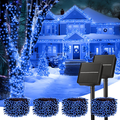 Solar Christmas String Lights, 100 LED, 40 ft