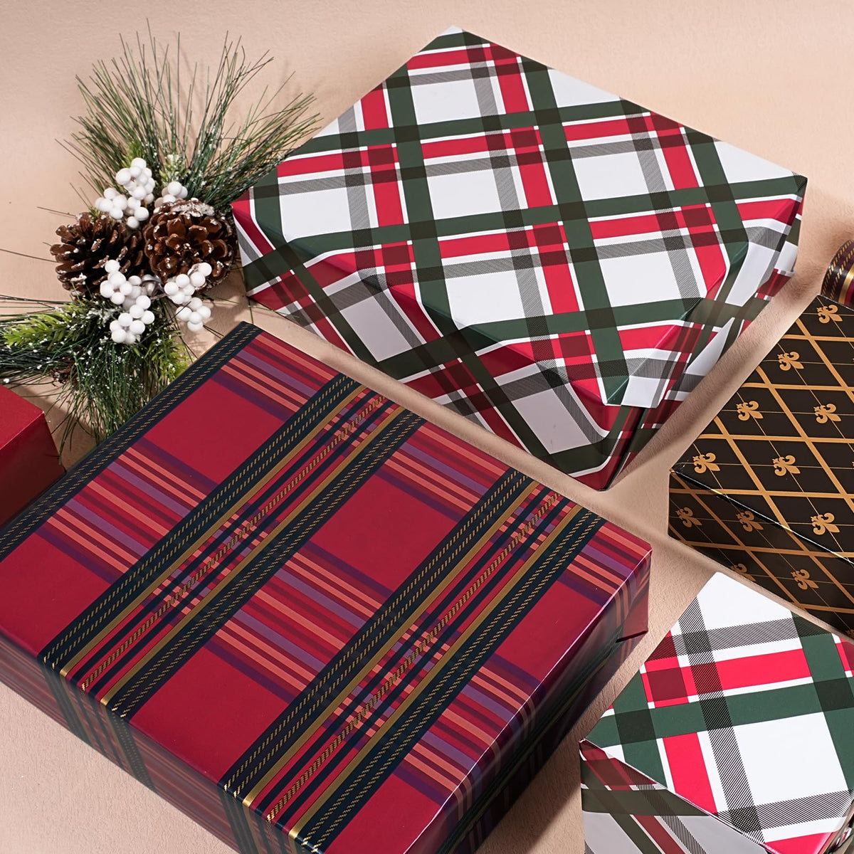 Nutcracker Reversible Christmas Wrapping Paper, 33 Ft