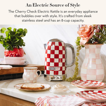 MacKenzie-Childs Electric Kettle, Royal Check